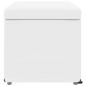 Preview: Hocker Wei? 81 x 41 x 40 cm Kunstleder und Engineering Holz