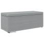 Preview: Hocker Hellgrau 101 x 41 x 40 cm Stoff und Pressholz