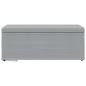 Preview: Hocker Hellgrau 101 x 41 x 40 cm Stoff und Pressholz