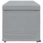 Preview: Hocker Hellgrau 101 x 41 x 40 cm Stoff und Pressholz