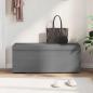 Preview: Hocker Dunkelgrau 101 x 41 x 40 cm Stoff und Pressholz