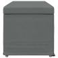 Preview: Hocker Dunkelgrau 101 x 41 x 40 cm Stoff und Pressholz