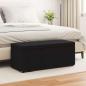 Preview: ARDEBO.de - Hocker Schwarz 101 x 41 x 40 cm Stoff und Pressholz