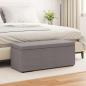 Preview: ARDEBO.de - Hocker Taupe 101 x 41 x 40 cm Stoff und Pressholz