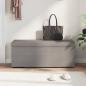 Preview: Hocker Taupe 101 x 41 x 40 cm Stoff und Pressholz