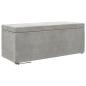 Preview: Hocker Hellgrau 101 x 41 x 40 cm Samt und Engineering Holz