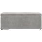 Preview: Hocker Hellgrau 101 x 41 x 40 cm Samt und Engineering Holz