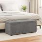 Preview: ARDEBO.de - Hocker Dunkelgrau 101 x 41 x 40 cm Samt und Engineering Holz