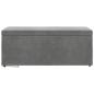 Preview: Hocker Dunkelgrau 101 x 41 x 40 cm Samt und Engineering Holz