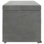 Preview: Hocker Dunkelgrau 101 x 41 x 40 cm Samt und Engineering Holz