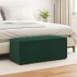 Preview: ARDEBO.de - Hocker Dunkelgrün 101 x 41 x 40 cm Samt und Engineering Holz