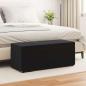 Preview: ARDEBO.de - Hocker Schwarz 101 x 41 x 40 cm Samt und Engineering Holz