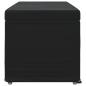 Preview: Hocker Schwarz 101 x 41 x 40 cm Samt und Engineering Holz
