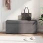 Preview: Hocker Grau 101 x 41 x 40 cm Kunstleder und Engineering Holz