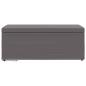 Preview: Hocker Grau 101 x 41 x 40 cm Kunstleder und Engineering Holz