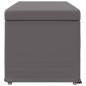Preview: Hocker Grau 101 x 41 x 40 cm Kunstleder und Engineering Holz