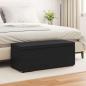 Preview: ARDEBO.de - Hocker Schwarz 101 x 41 x 40 cm Kunstleder und Engineering Holz