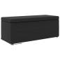 Preview: Hocker Schwarz 101 x 41 x 40 cm Kunstleder und Engineering Holz