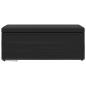 Preview: Hocker Schwarz 101 x 41 x 40 cm Kunstleder und Engineering Holz
