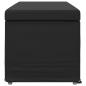 Preview: Hocker Schwarz 101 x 41 x 40 cm Kunstleder und Engineering Holz