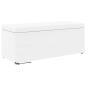 Preview: Hocker Wei? 101 x 41 x 40 cm Kunstleder und Engineering Holz