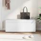 Preview: Hocker Wei? 101 x 41 x 40 cm Kunstleder und Engineering Holz