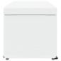 Preview: Hocker Wei? 101 x 41 x 40 cm Kunstleder und Engineering Holz