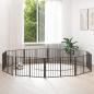 Preview: ARDEBO.de - Hundetor 10 stk. Schwarz 100 x 60 cm Verzinkter Stahl