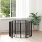 Preview: ARDEBO.de - Hundetor 6 stk. Schwarz 60 x 80 cm Verzinkter Stahl