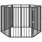 Preview: Hundetor 6 stk. Schwarz 60 x 80 cm Verzinkter Stahl