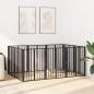 Preview: Hundetor 10 stk. Schwarz 60 x 80 cm Verzinkter Stahl