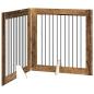 Preview: Klappbares Hundetor mit Ständern 2 stk. Altholz 200,5 cm