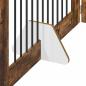 Preview: Klappbares Hundetor mit Ständern 6 stk. Räuchereiche 602 cm