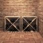 Preview: Weinregal 2 Stk. Natur 62 x 25 x 62 cm Massives Kiefernholz
