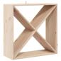 Preview: Weinregal 2 Stk. Natur 62 x 25 x 62 cm Massives Kiefernholz