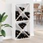 Preview: ARDEBO.de - Weinregal 2 Stk. Wei? 62 x 25 x 62 cm Massives Kiefernholz