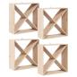 Preview: Weinregal 4 Stk. Natur 62 x 25 x 62 cm Massives Kiefernholz