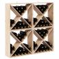 Preview: Weinregal 4 Stk. Natur 62 x 25 x 62 cm Massives Kiefernholz
