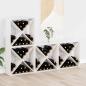 Preview: ARDEBO.de - Weinregal 4 Stk. Wei? 62 x 25 x 62 cm Massives Kiefernholz