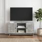 Preview: ARDEBO.de - TV-Schränk 102 x 34,5 x 50 cm Betongrau Holzwerkstoff