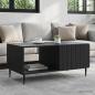 Preview: ARDEBO.de - Couchtisch Schwarz 90 x 50 x 40 cm Holzwerkstoff