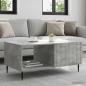 Preview: ARDEBO.de - Couchtisch Betongrau 90 x 50 x 40 cm Holzwerkstoff