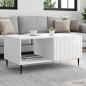 Preview: ARDEBO.de - Couchtisch Hochglanz Weiß 90 x 50 x 40 cm Holzwerkstoff