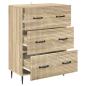 Preview: Schubladenschrank 66 x 34,5 x 89,5 cm Holzwerkstoff