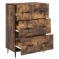 Preview: Schubladenschrank 66 x 34,5 x 89,5 cm Holzwerkstoff