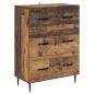 Preview: Schubladenschrank 66 x 34,5 x 89,5 cm Holzwerkstoff Altholz