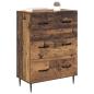 Preview: Schubladenschrank 66 x 34,5 x 89,5 cm Holzwerkstoff Altholz
