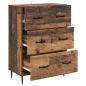 Preview: Schubladenschrank 66 x 34,5 x 89,5 cm Holzwerkstoff Altholz