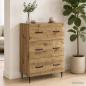 Preview: ARDEBO.de - Schubladenschrank 66 x 34,5 x 89,5 cm Holzwerkstoff