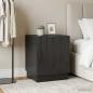 Preview: Nachttisch 2 stk. Schwarz 43 x 34,5 x 47 cm Holzwerkstoff